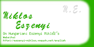 miklos eszenyi business card